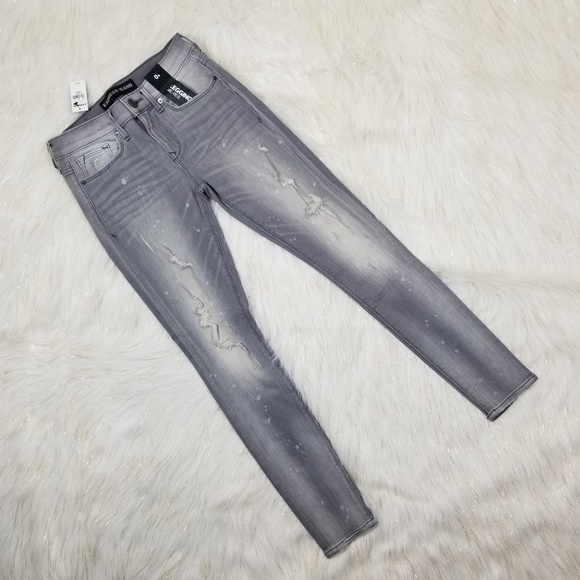 Express Distressed Mid RISE Legging Size 0 Short - Picture 6 of 8